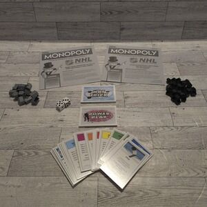 Monopoly NHL Replacement Pieces Money Title Deeds Houses Hotels *NO TOKENS*